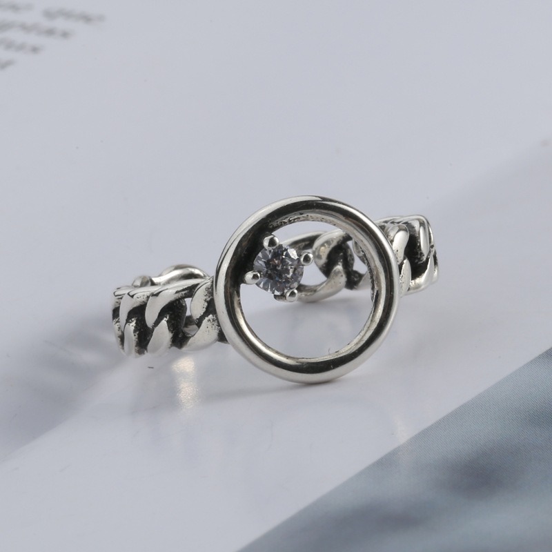S925 sterling silver ring opening adjustable women's ring - Image 4