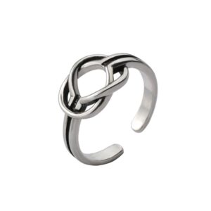 S925 sterling silver ring opening adjustable women's ring