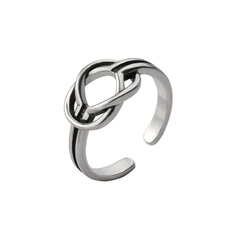 S925 sterling silver ring opening adjustable women's ring