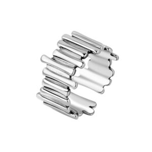 S925 sterling silver ring opening adjustable irregular women's ring