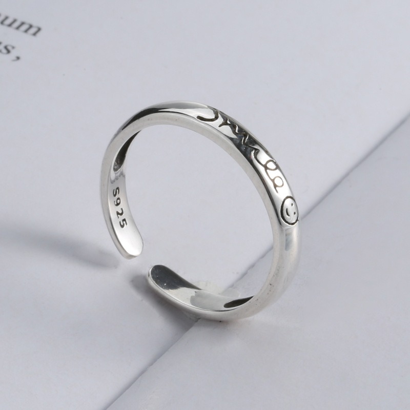 S925 sterling silver ring opening adjustable women's ring - Image 4
