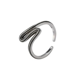 S925 Sterling Silver Ring Opening Adjustable Snake Lady Ring