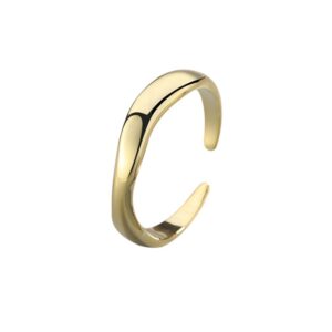 S925 sterling silver ring opening adjustable to plain ring women's ring