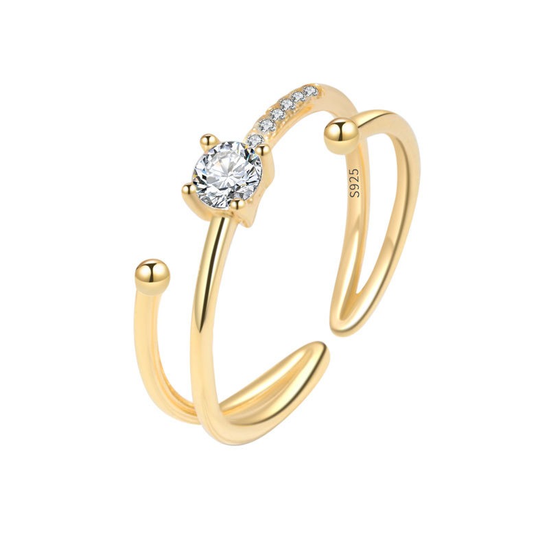 S925 sterling silver ring opening adjustable women's ring - Image 3