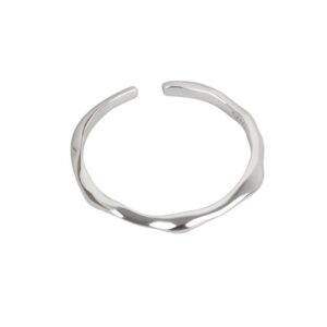 S925 sterling silver ring opening adjustable women's ring