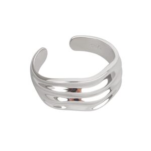 S925 sterling silver ring opening adjustable women's ring