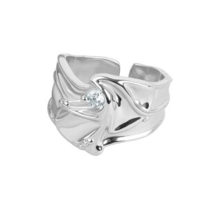 S925 sterling silver ring opening adjustable women's ring