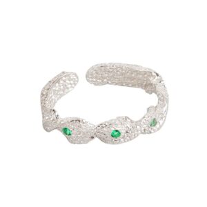 S925 sterling silver ring opening adjustable women's ring