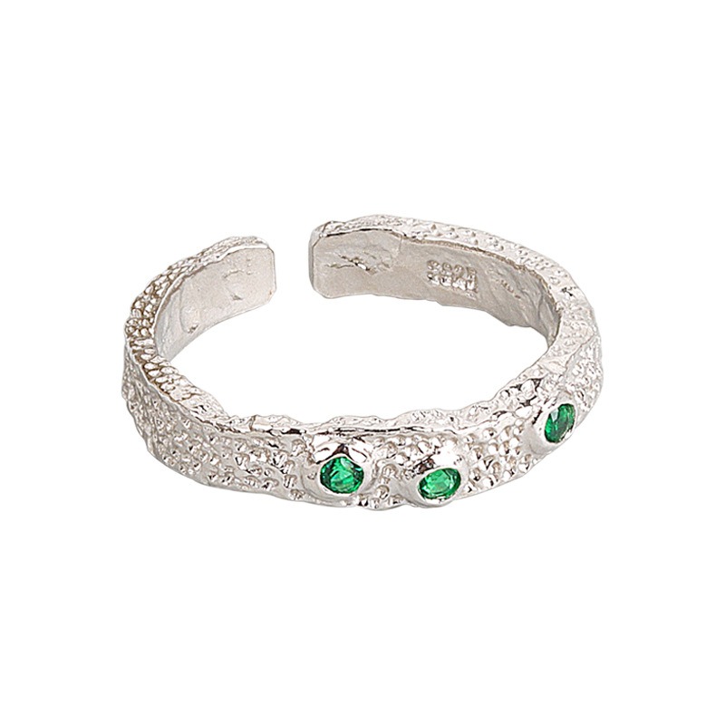 S925 sterling silver ring opening adjustable women's ring