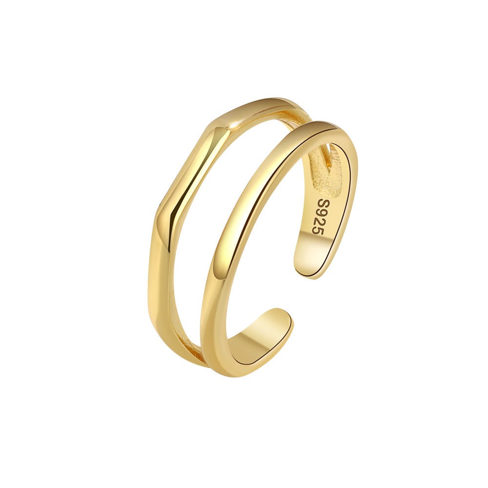 S925 sterling silver ring opening adjustable women's ring