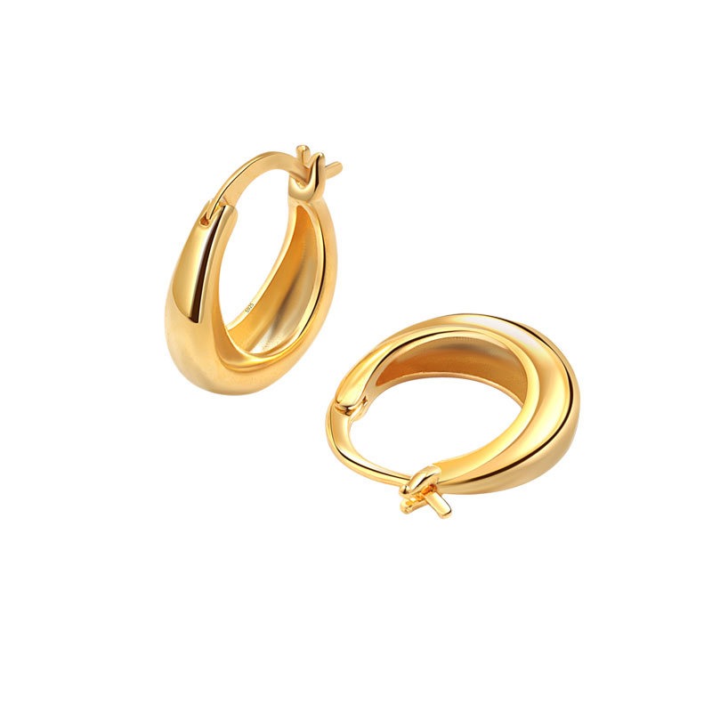 S925 sterling silver stud earrings U-shaped earrings