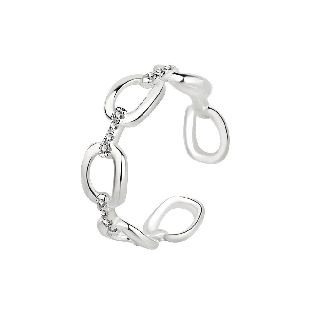 S925 sterling silver ring opening adjustable women's ring