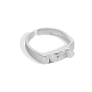 S925 sterling silver ring opening adjustable women's ring