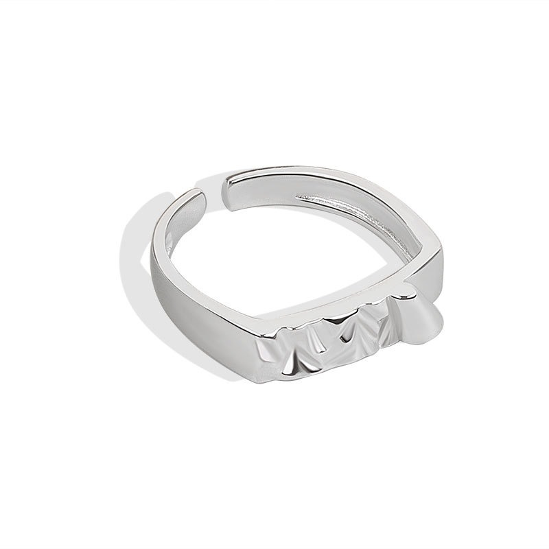 S925 sterling silver ring opening adjustable women's ring