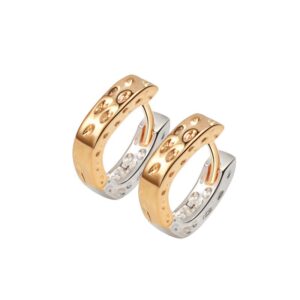 S925 sterling silver stud earrings U-shaped contrast pattern earrings