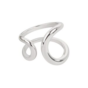 S925 sterling silver ring opening adjustable heart shape women's ring ...