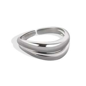 S925 sterling silver ring opening adjustable women's ring