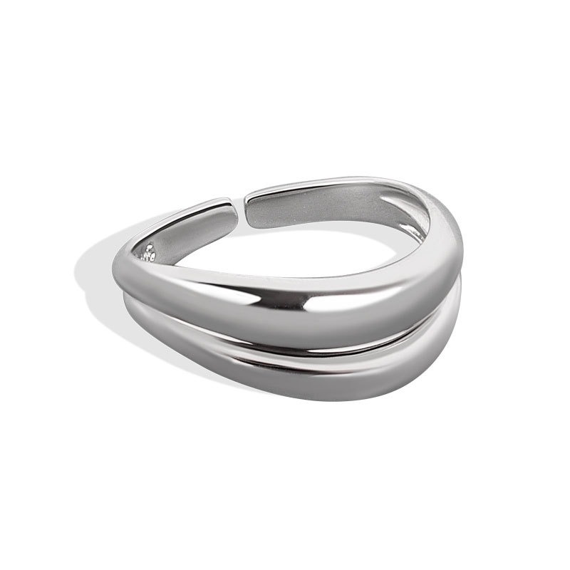 S925 sterling silver ring opening adjustable women's ring