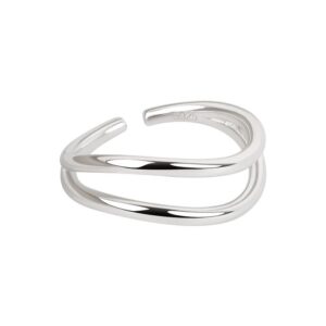 S925 sterling silver ring opening adjustable women's ring