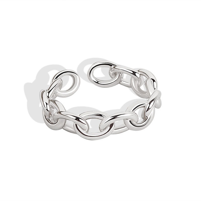 S925 sterling silver ring opening adjustable women's ring