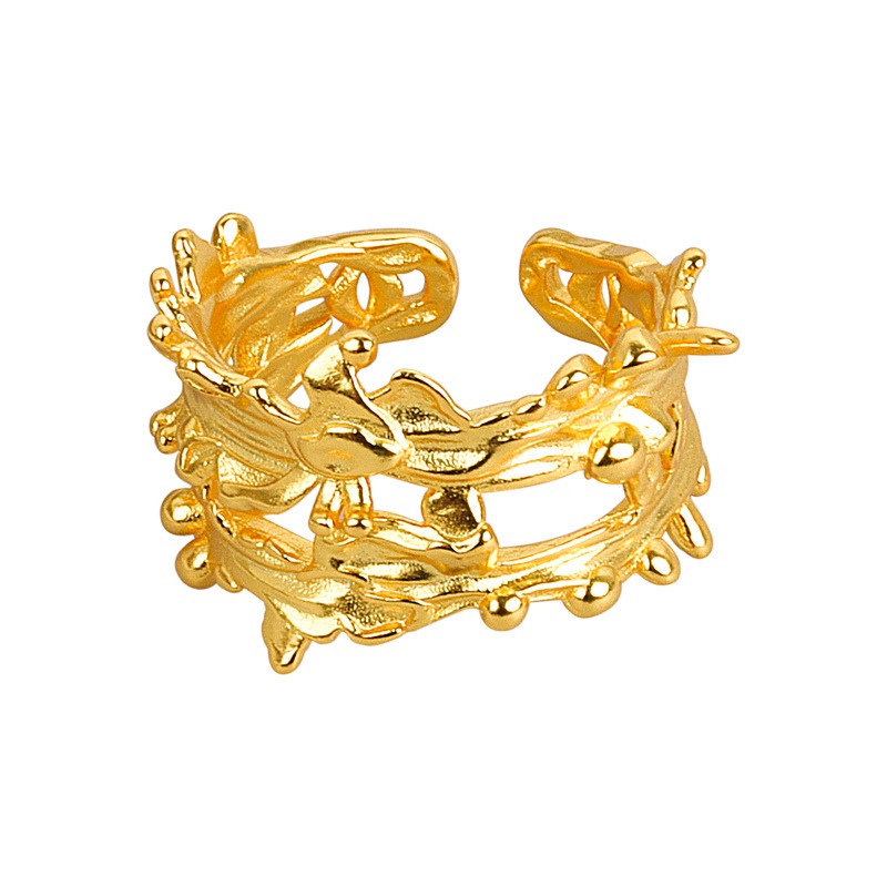 S925 sterling silver ring opening adjustable women's ring