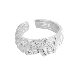S925 sterling silver ring opening adjustable women's ring