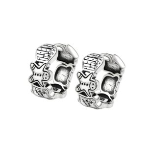 S925 sterling silver stud earrings cartoon bear earrings