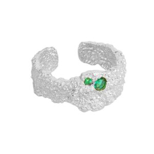 S925 sterling silver ring opening adjustable women's ring