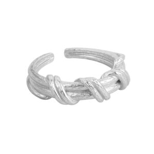 S925 sterling silver ring opening adjustable women's ring