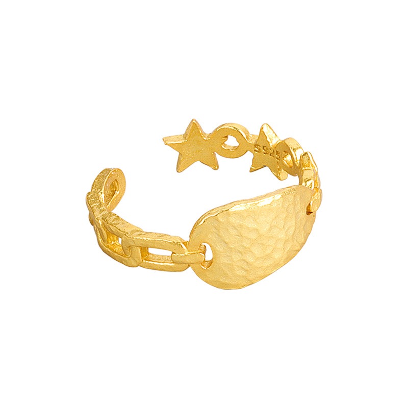 S925 sterling silver ring opening adjustable women's ring