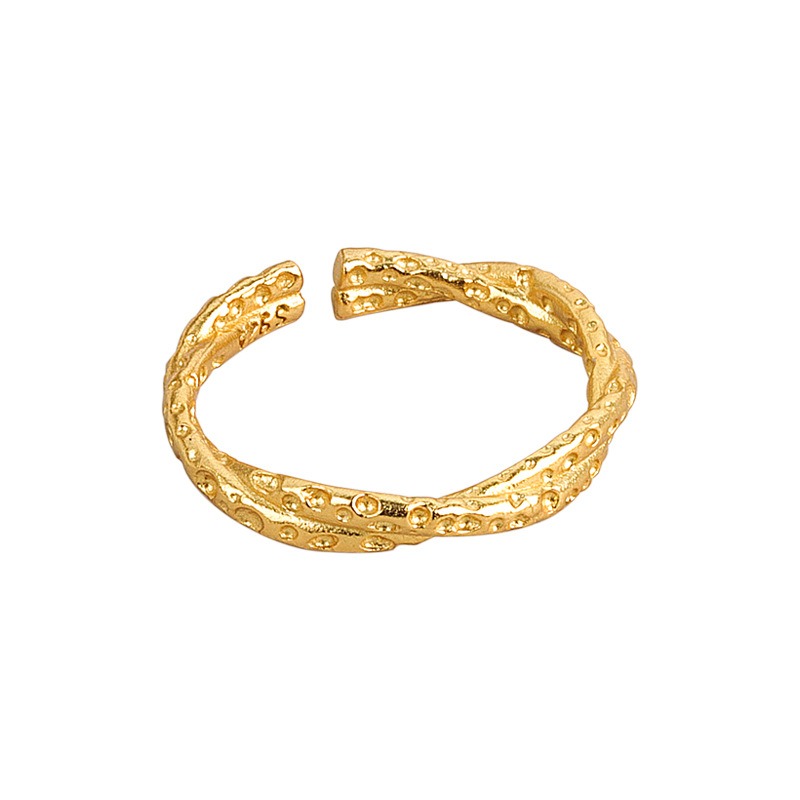 S925 sterling silver ring opening adjustable women's ring