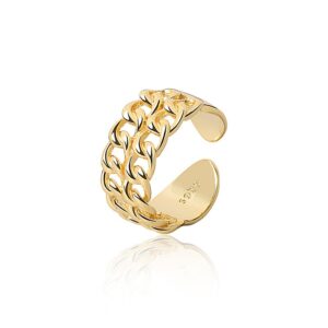 S925 sterling silver ring opening adjustable women's ring style