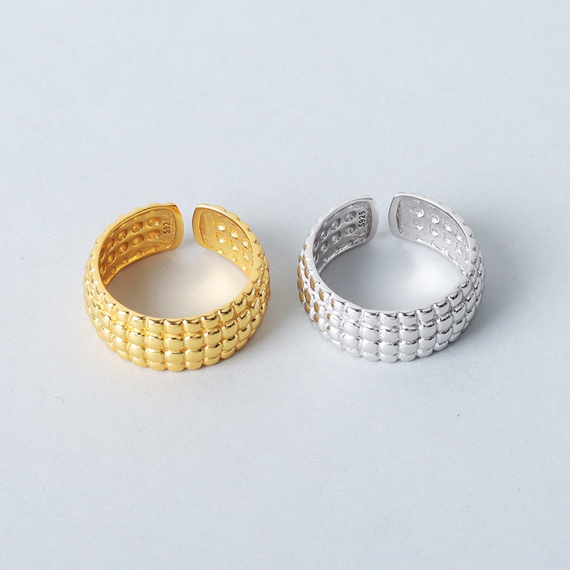 S925 sterling silver ring opening adjustable women's ring style - Image 4