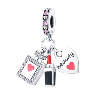 S925 Sterling Silver Beaded Lipstick Perfume Bracelet Accessories