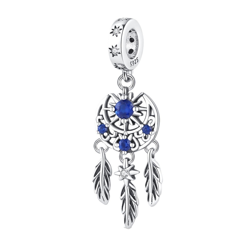 S925 sterling silver beaded dreamcatcher flower bracelet accessory - Image 2