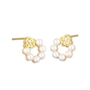 S925 sterling silver stud earrings and pearl stud earrings