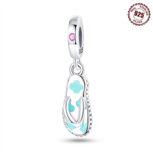 S925 Sterling Silver Beads DIY Slippers Bracelet Accessories