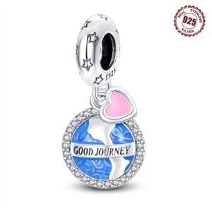 S925 Sterling Silver Beads DIY Earth Heart Bracelet Accessories