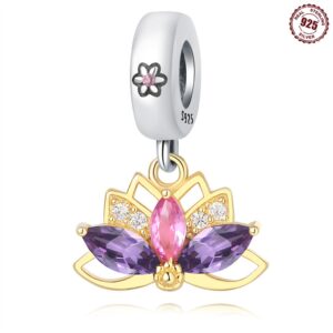 S925 Sterling Silver Beads DIY Lotus Bracelet Accessories