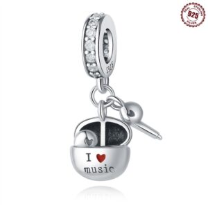 S925 Sterling Silver Beaded DIY Headphone Bracelet Accessories