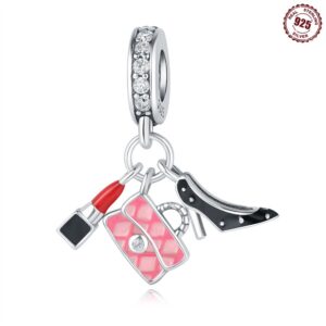 S925 sterling silver beaded DIY lipstick envelope bag bracelet accessories