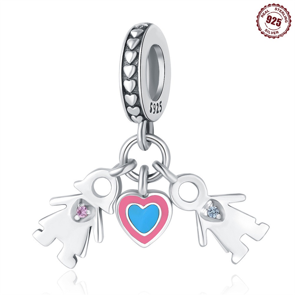 S925 Sterling Silver Beaded DIY Boy Girl Bracelet Accessories