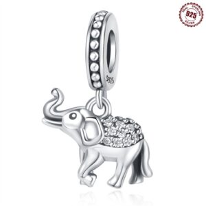 S925 Sterling Silver Beaded DIY Elephant Bracelet Accessories