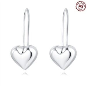S925 Pure Heart Stud Earrings