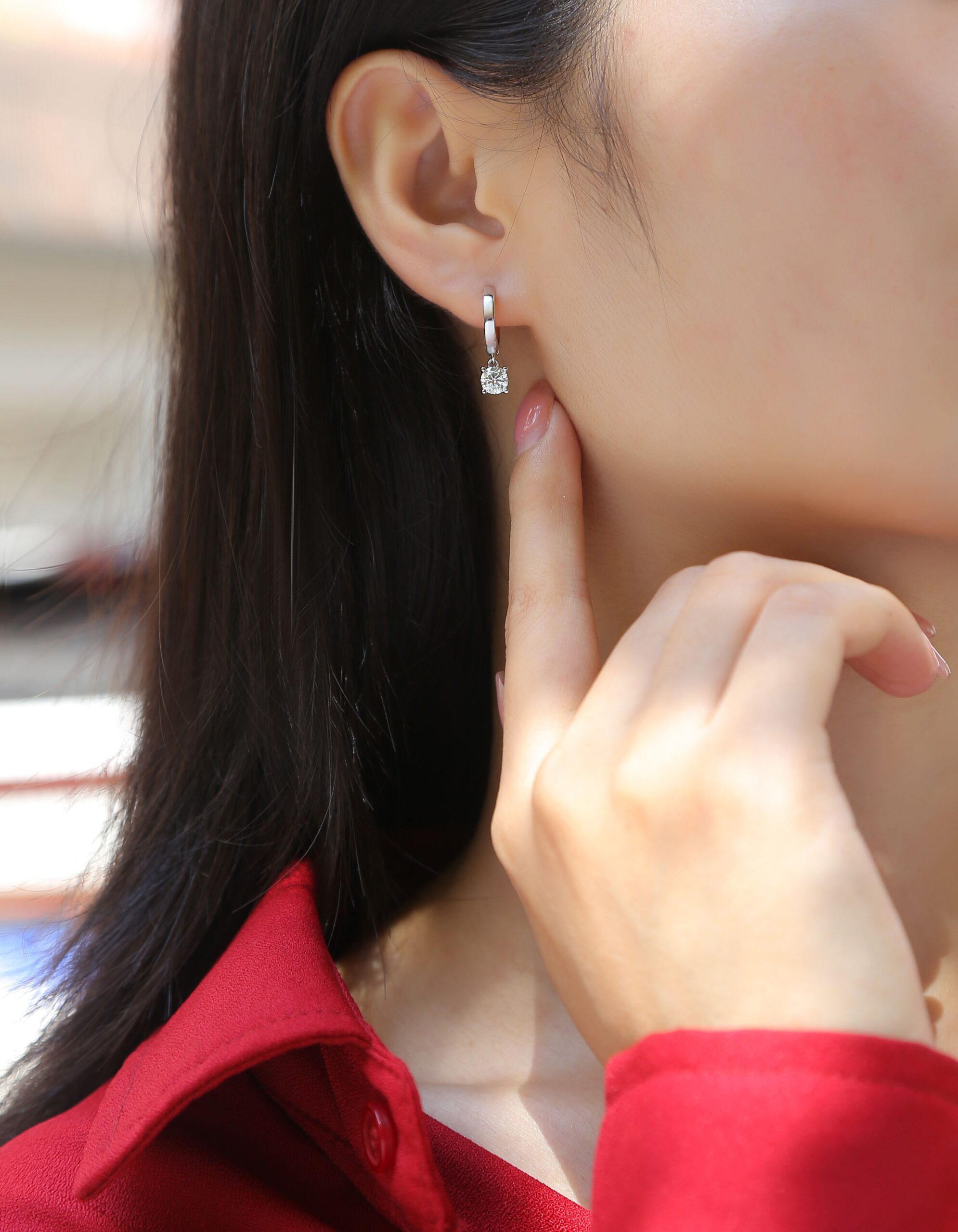 0.1CT Moissanite S925 Sterling Silver Earrings - Image 6