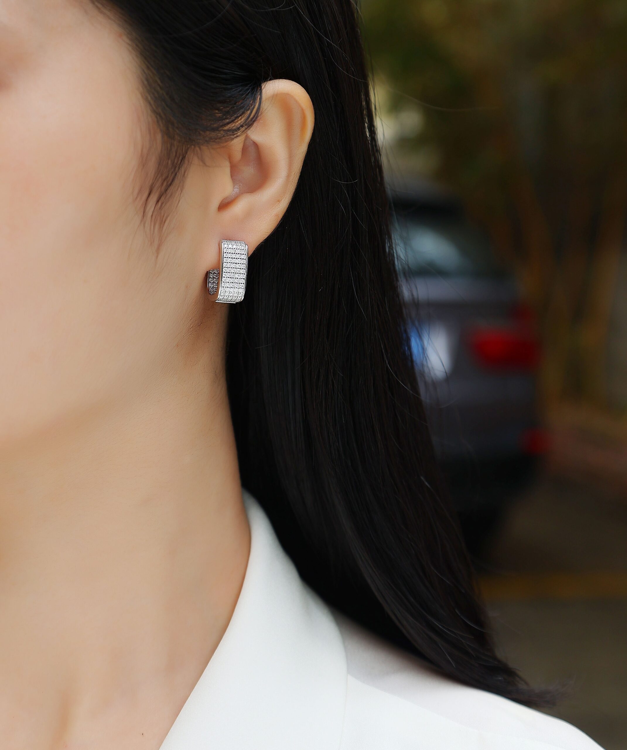 Moissanite S925 sterling silver earrings - Image 6