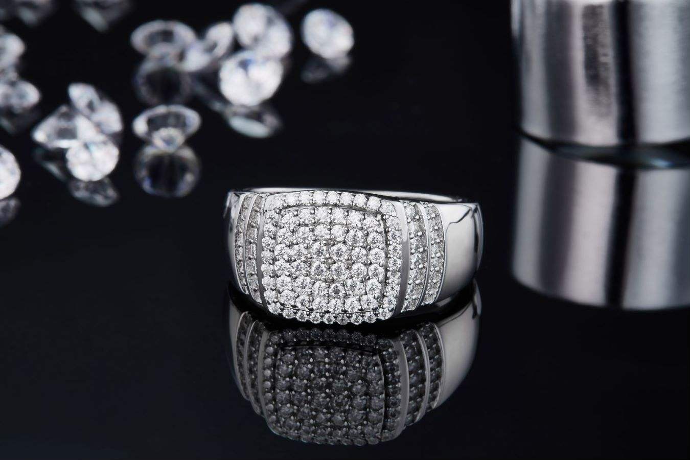 Men's S925 Silver Moissanite Ring Engagement Wedding Anniversary Gift - Image 6