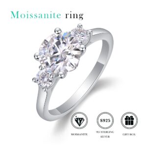 Wholesale 925 Sterling Silver Women 2ct Bling Moissanite Engagement Ring For Woman