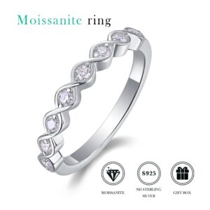S925 Sterling Silver Moissanite Engagement Diamond Ring Moissanite Wedding Ring With GRA Certificate