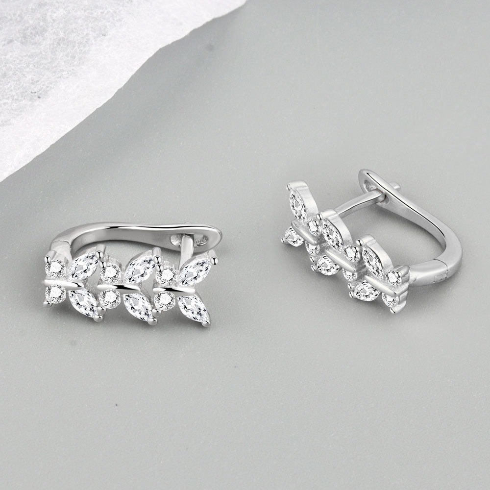 S925 sterling silver stud earrings U-shaped butterfly earrings - Image 3